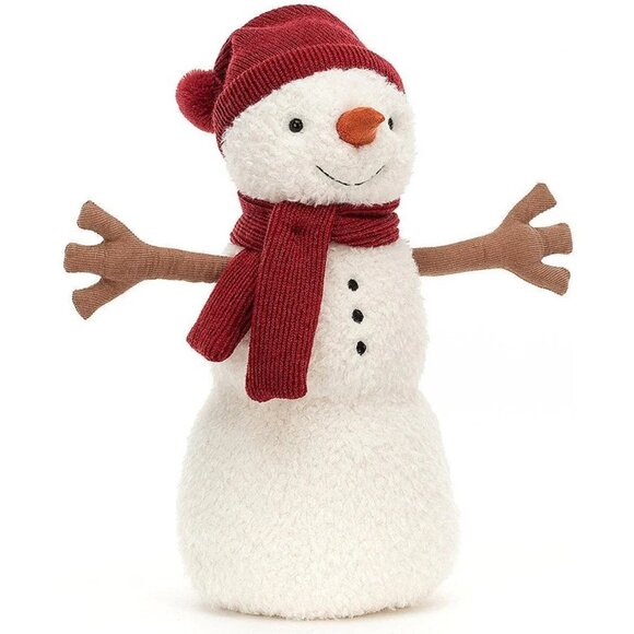 RARE Jellycat Large Teddy Snowman BNWT - Picture 1 of 7